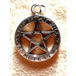 Pendant Silver So Mote It Be Pentagram 